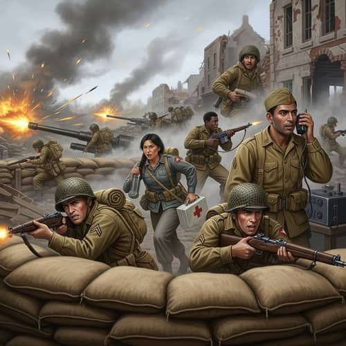Intense World War II Fighting Scene