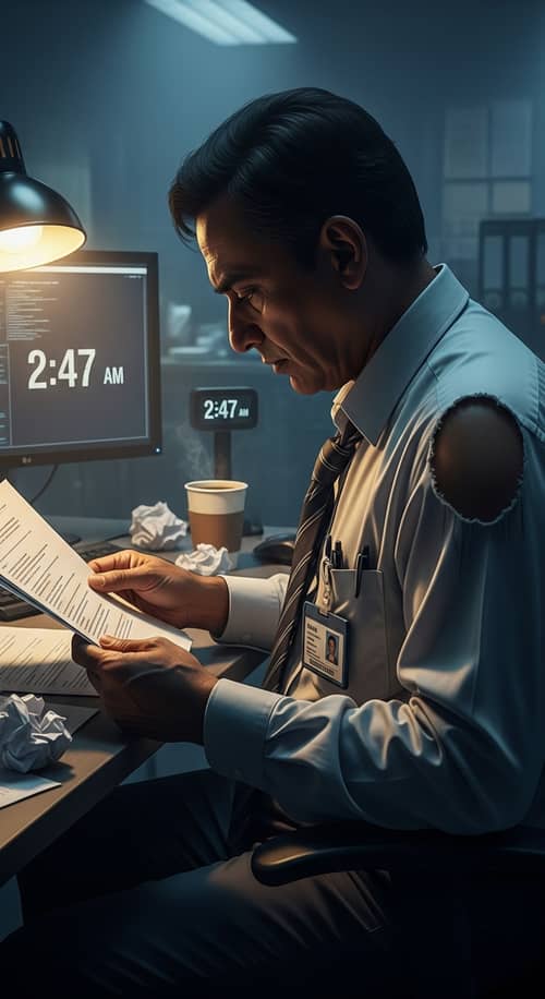 Overworked South Asian Man | Signs of Fatigue & Stress
