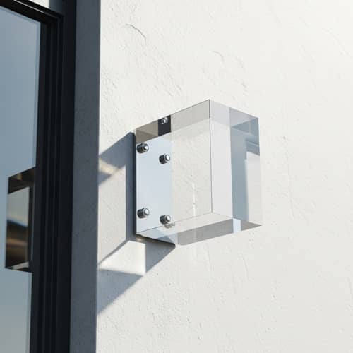 Ultra-Realistic Acrylic Store Sign on Concrete Wall