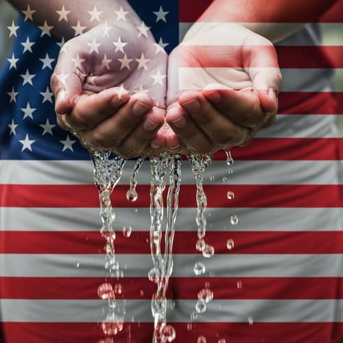Captivating Image of American Pride and Natural Beauty
