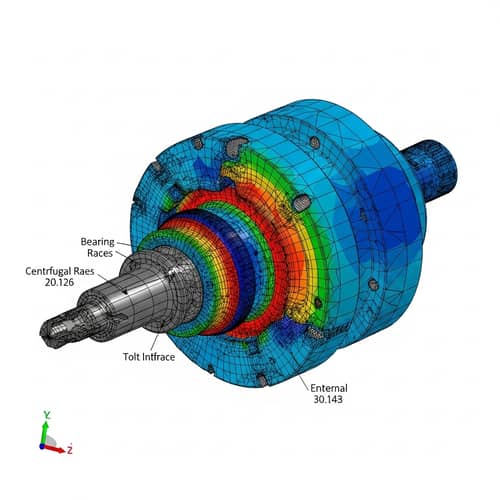 High-Speed Machining Spindle Illustration - Finite Element Modeling