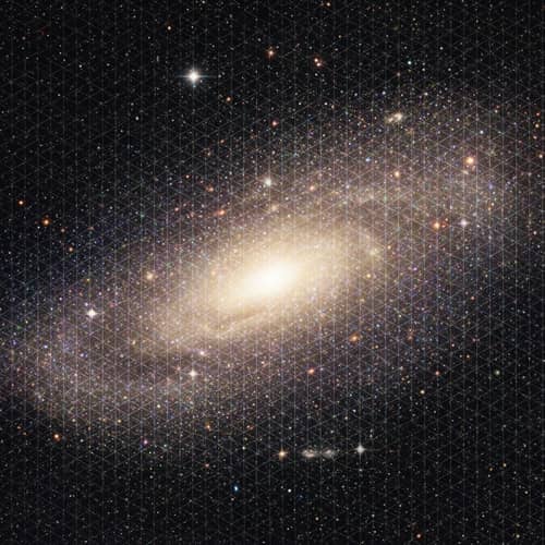 Hexagonal Universe in Isosceles Triangles - Cosmic Geometric Scene
