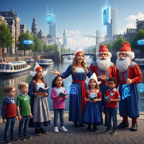 22nd-Century Dutch Children Singing in Digitalized Amsterdam