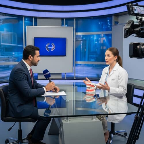Professional Dental Interview in Middle Eastern TV Studio