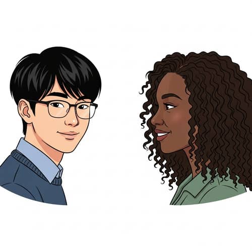 Couple Profile Portraits: Asian Man & African Woman