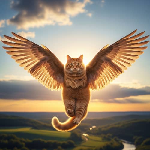Flying Cat: Experience Amazingly High Cat Flight