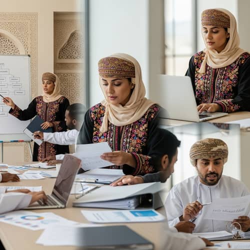 Omani Woman Getting ISO Certified in Traditional Attire