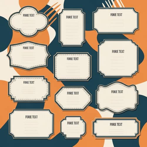 Canvas Art with 10 Distinct Text Spaces - Abstract Geometric Design