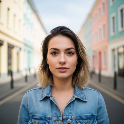 Authentic Beauty: Natural-Looking Woman in Street Style Photo
