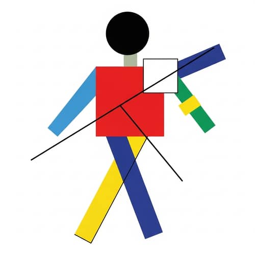 Suprematism Human Figure Artwork