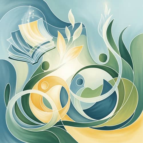 Abstract Dakwah Art: Islamic Preaching & Unity Illustration