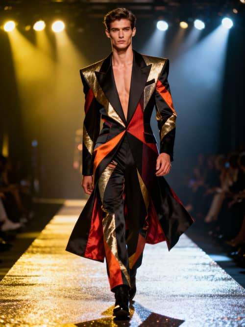 Stunning Model on Runway | High-Fashion Show