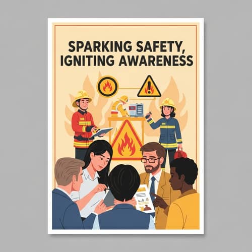 Sparking Safety: Fire Prevention & Awareness Poster