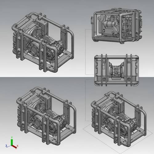 SolidWorks Rig System Case 3D Model Design