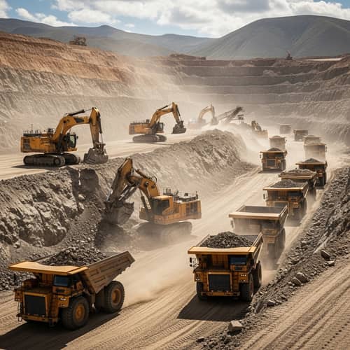 Modern Mining Machinery in Action in Peru