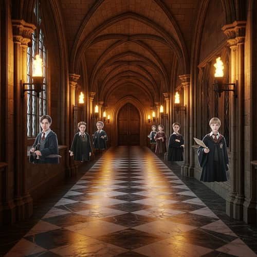 Magical Corridor | Enchanting Wizarding School-inspired Background