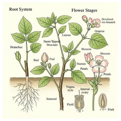 Botanical Plant Structure | Parts of Plants Illustrated