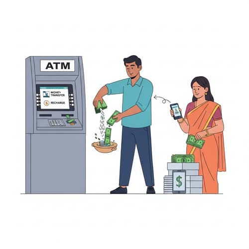 Money Transfer | Recharge, Exchange - Illustration Process