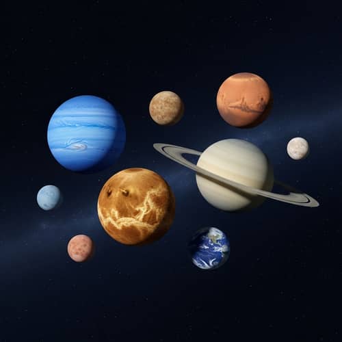 Celestial Dance of Solar System Planets