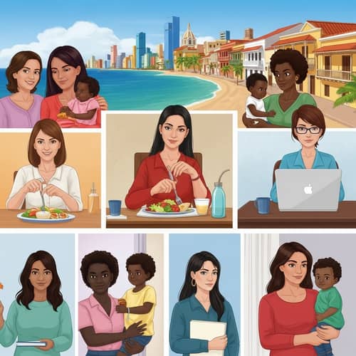 Single Mothers in Cartagena Balancing Work & Home Life