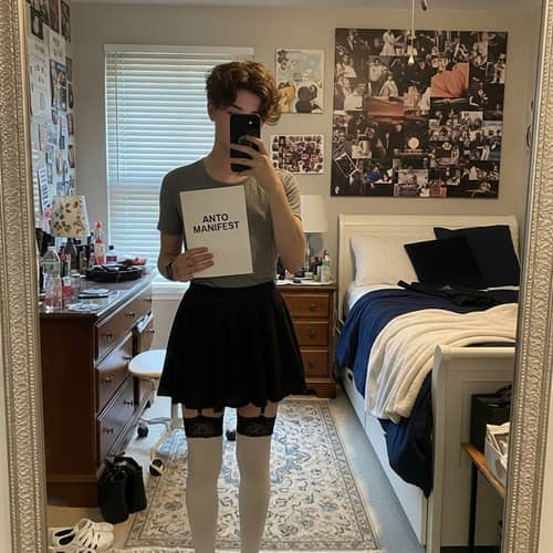 Stylish Teenage Boy Fashion Selfies in Cozy Bedroom | Anto Manifest