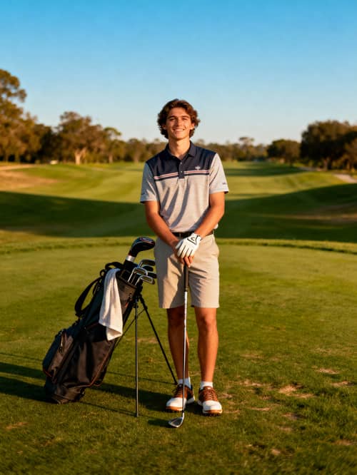 Full Body Photo on Golf Course - Perfect Shot Full Body Photo on Golf Course - Perfect Shot