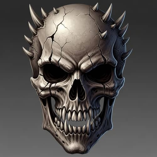 Brutal Skull: High Detail Rendering with Menacing Look