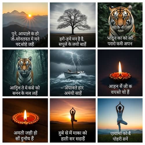 Inspirational Hindi Motivational Quotes Collage