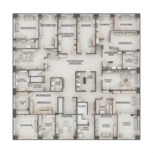 3D Clinical Laboratory Floor Plan Design
