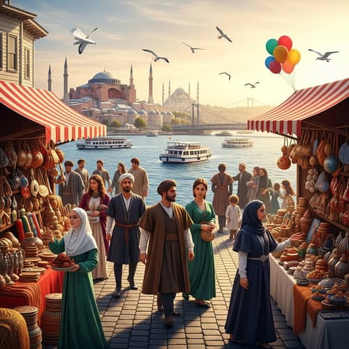 Cultural Diversity in Istanbul | Vibrant Marketplace & Landmarks