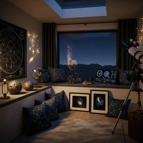 Stargazing-Inspired Room Design for Indoor Astronomical Enthusiasts