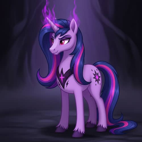 Malevolent Twilight Sparkle: Dark Aura Unicorn