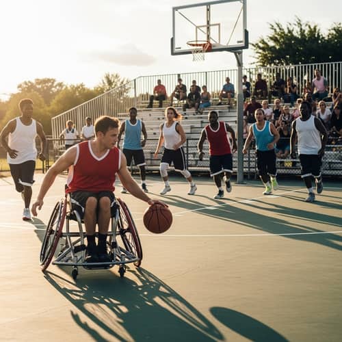 Inclusive Wheelchair Basketball Game - Action & Diversity