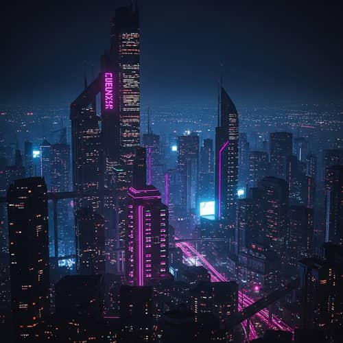 Futuristic African Cyberpunk Cityscape Art