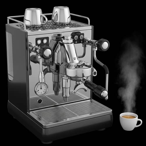 Modern Monochrome Espresso Machine | Sleek Design & Premium Functionality