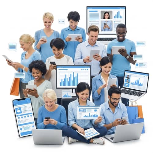 Dynamic & Colorful Digital Engagement with Light Blue Tone
