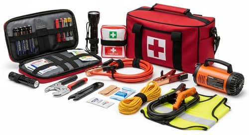 Comprehensive Car Emergency Kit with Essential Tools