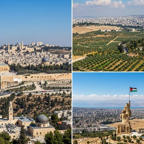 Aerial View of Jerusalem's Distinctive Architecture | Diverse Landscapes of Palestine