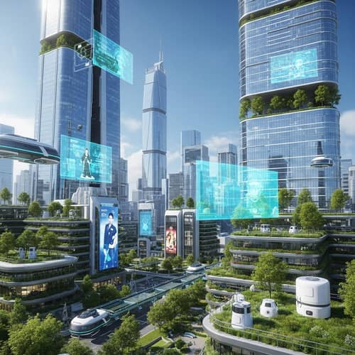 Future World: Nature and Technology Harmony
