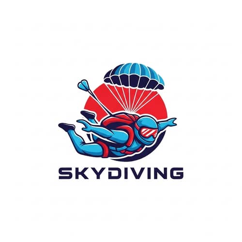 Dynamic Skydiving Logo Design | Adrenaline & Joy of Flight
