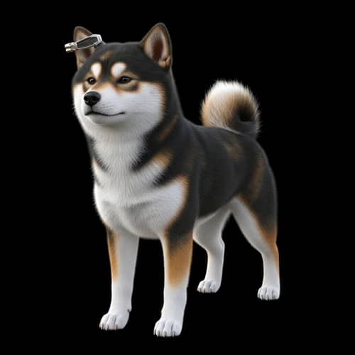 3D Shiba Inu Dog Sculpture | Japanese Medium-Sized Breed