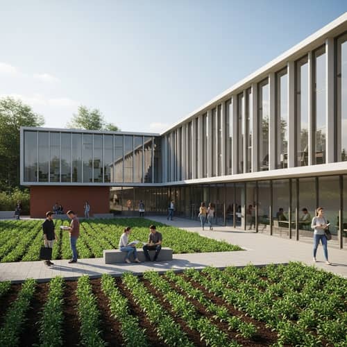 Agro University Modern Building - Sustainable Agriculture Campus