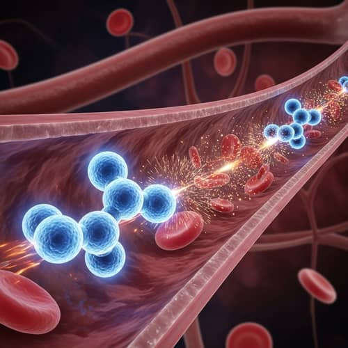 Taurine Molecule Effects: Glowing Spheres in Vein | SEO
