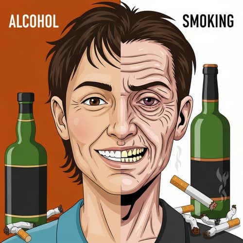 Effects of Alcohol and Smoking on Health: Before and After Transformation