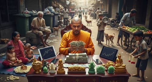 Buddhist Devotee Seeking Status and Wealth