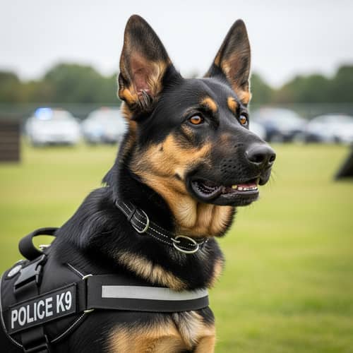 Robust German Shepherd Police Dog | Expert Law Enforcement Canine