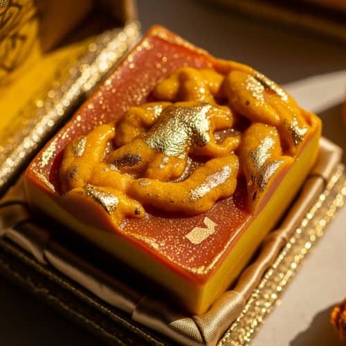 Artisanal Turmeric Soap with Opulent Packaging | Skincare Product