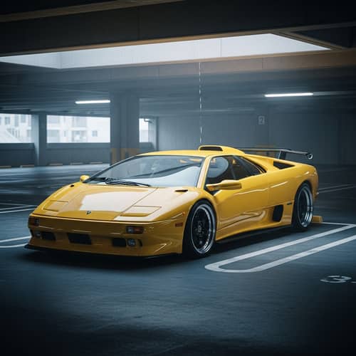 Customized Lamborghini Diablo in Vibrant Yellow | JDM Style