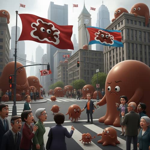 Animated Brown Blobs Take Over World
