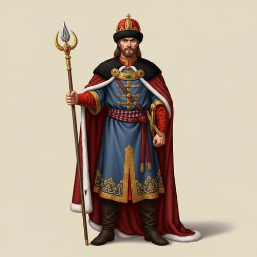 Young Russian Royal Attire: Ivan the Terrible's Youthful Years